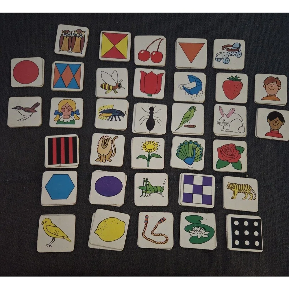 Vintage 1980 MB Original Memory Card Matching Game 34 Of 36 Pairs